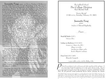 Program Jannette Fang 03.03 Inside