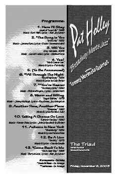Pat Holley at the Triad-11.09