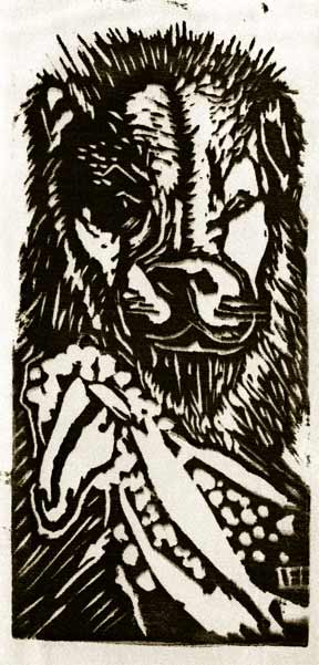 Lion & Lamb Block Print