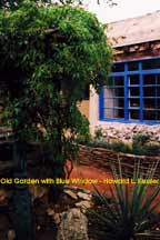 Old Garden with Blue Window