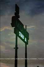 Sign at Sunset (Apple Annie’s Inn/Motel)